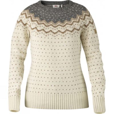 Sueter Fjallraven Övik Knit Mujer Beige - Chile EWO789103